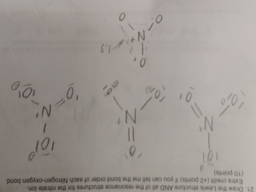 Solved: Draw the Lewis structure AND all of the resonance structures ...