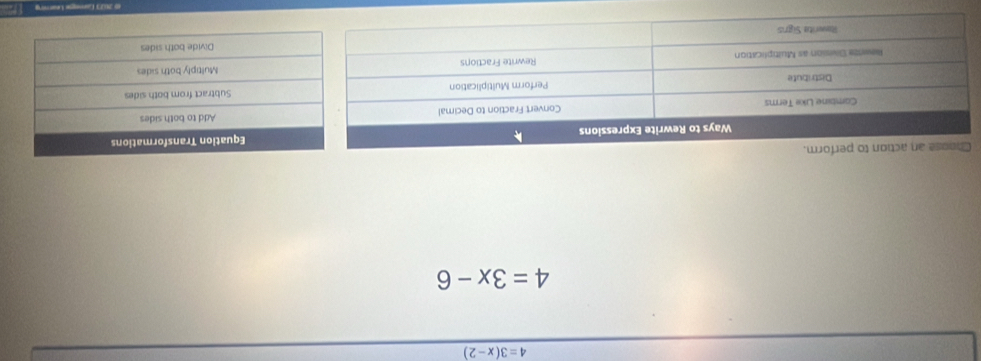 4=3(x-2)
4=3x-6
i 203 Camegle Learning