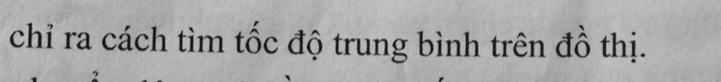 chỉ ra cách tìm tốc độ trung bình trên đồ thị.