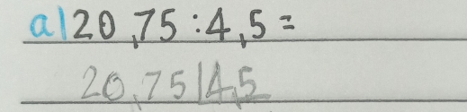 al 20,75:4,5=
20. 75 4.5  π /3 