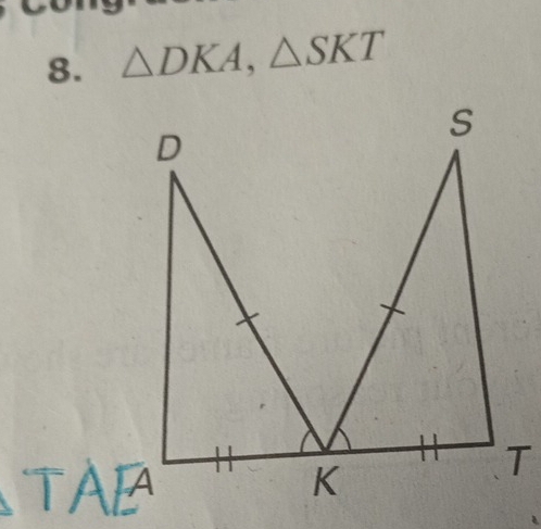 △ DKA, △ SKT