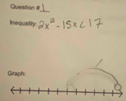 Question # 
Inequality: 
Graph: