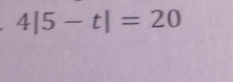 4|5-t|=20