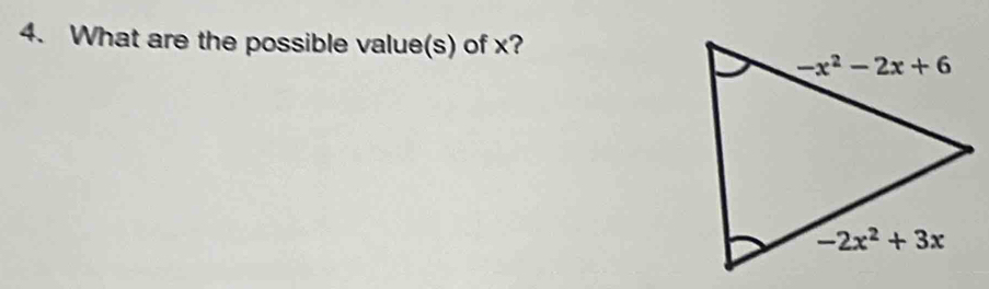 What are the possible value(s) of x?