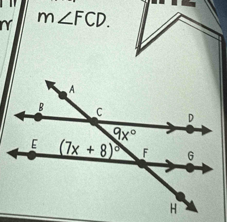 m∠ FCD.