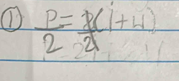  P/2 = (x(1+4))/2 