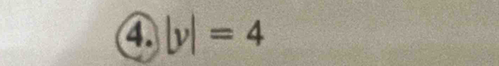 4 |y|=4