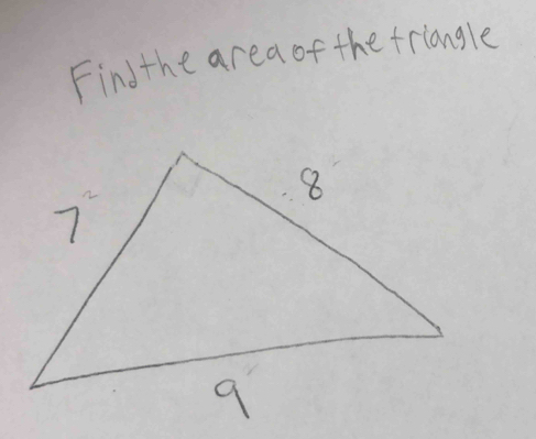 Find the area of the friangle