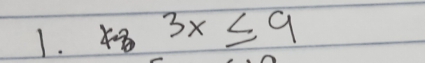 3x≤ 9