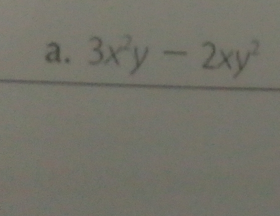 3x^2y-2xy^2