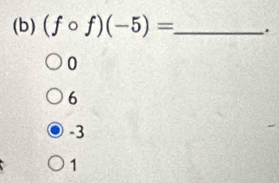 (fcirc f)(-5)= _
.
0
6
-3
1