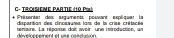 C- TROISIEME PARTIE H10 Psb Fräsenter des arguments pouvant espliquer la 
disparition des dincseures lans de la crise crétacée 
déivelooneent et une résrtuion teriaire. La répasse daît soir une imtroduction, un