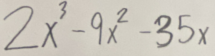 2x^3-9x^2-35x