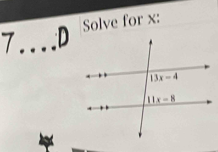 Solve for x: