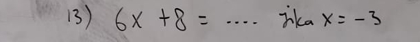 6x+8=·s ika x=-3