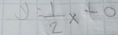 y= 1/2 x-0