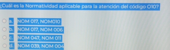 Resuelto:¿Cuál es la Normatividad aplicable para la atención del código ...