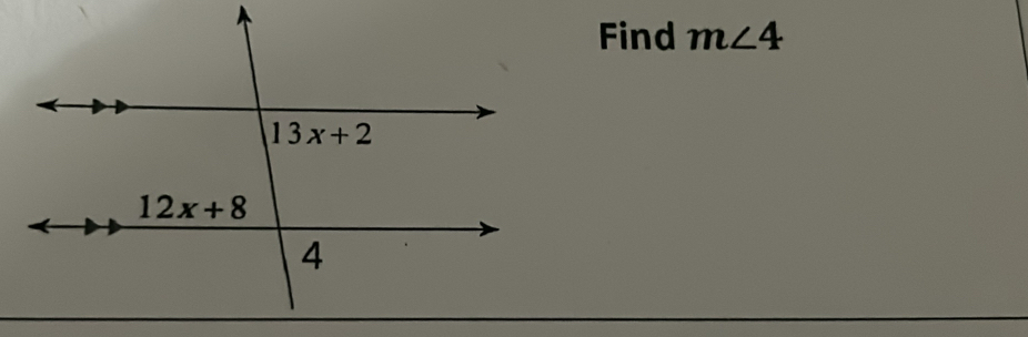 Find m∠ 4