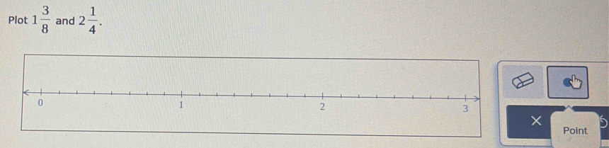 Plot 1 3/8  and 2 1/4 . 
× 
Point