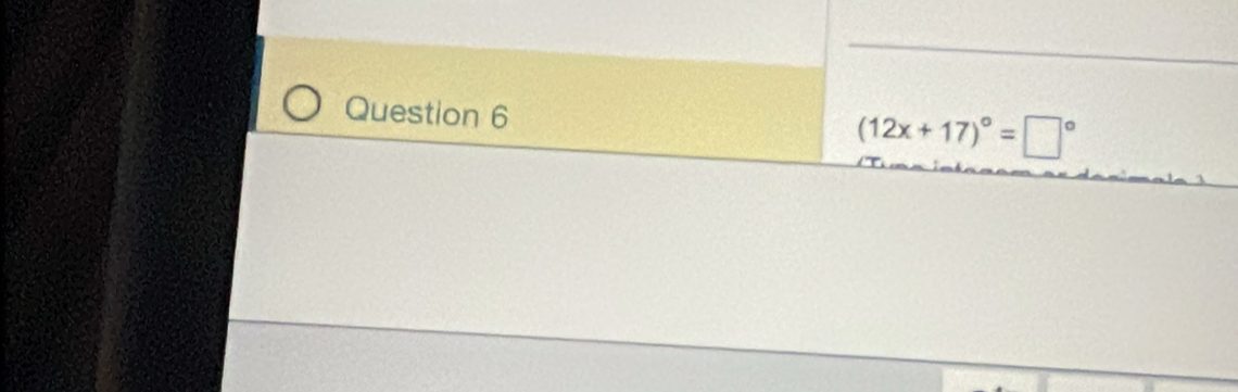 (12x+17)^circ =□°