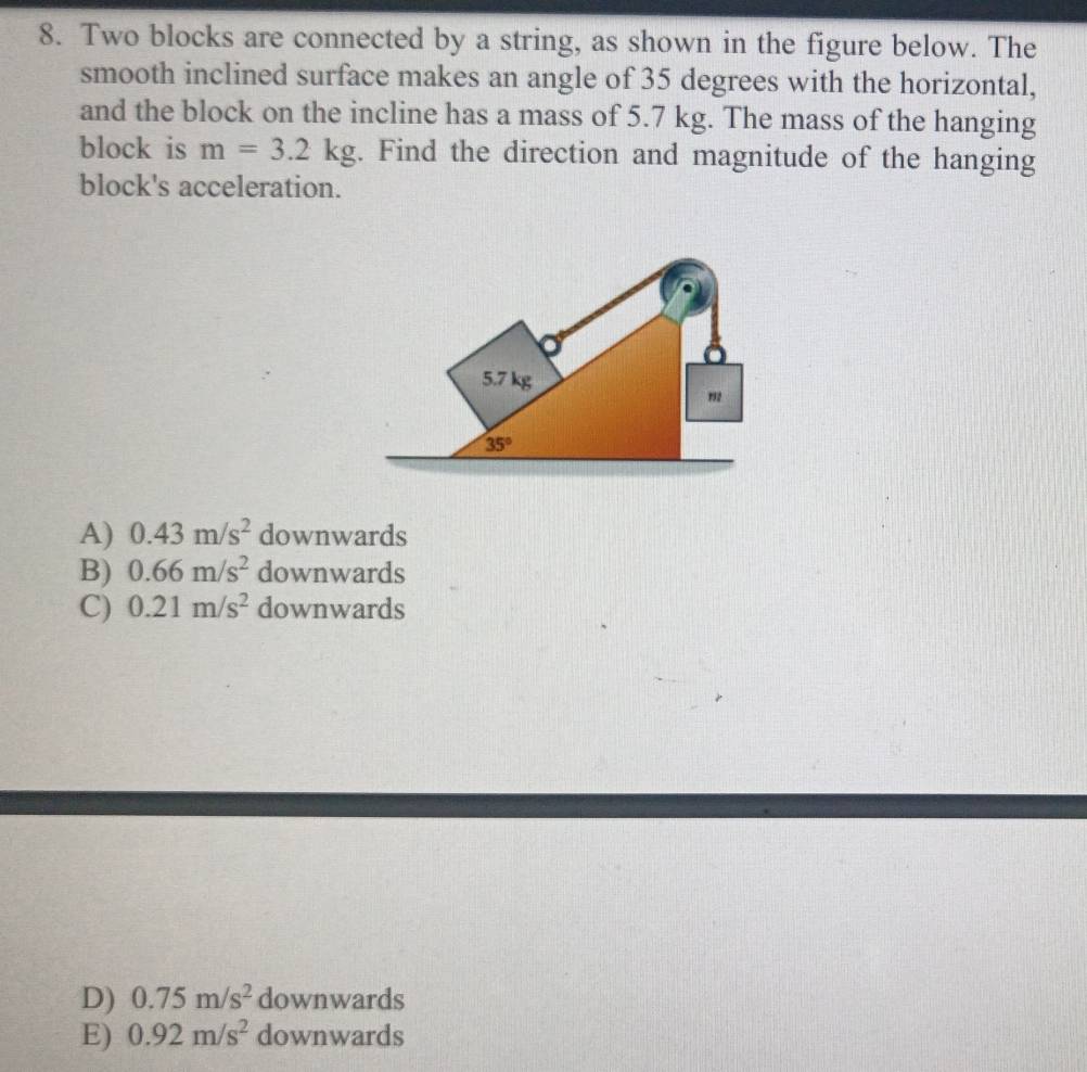 Solved: Two blocks are connected by a string, as shown in the figure ...