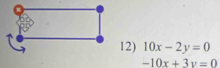 10x-2y=0
-10x+3y=0