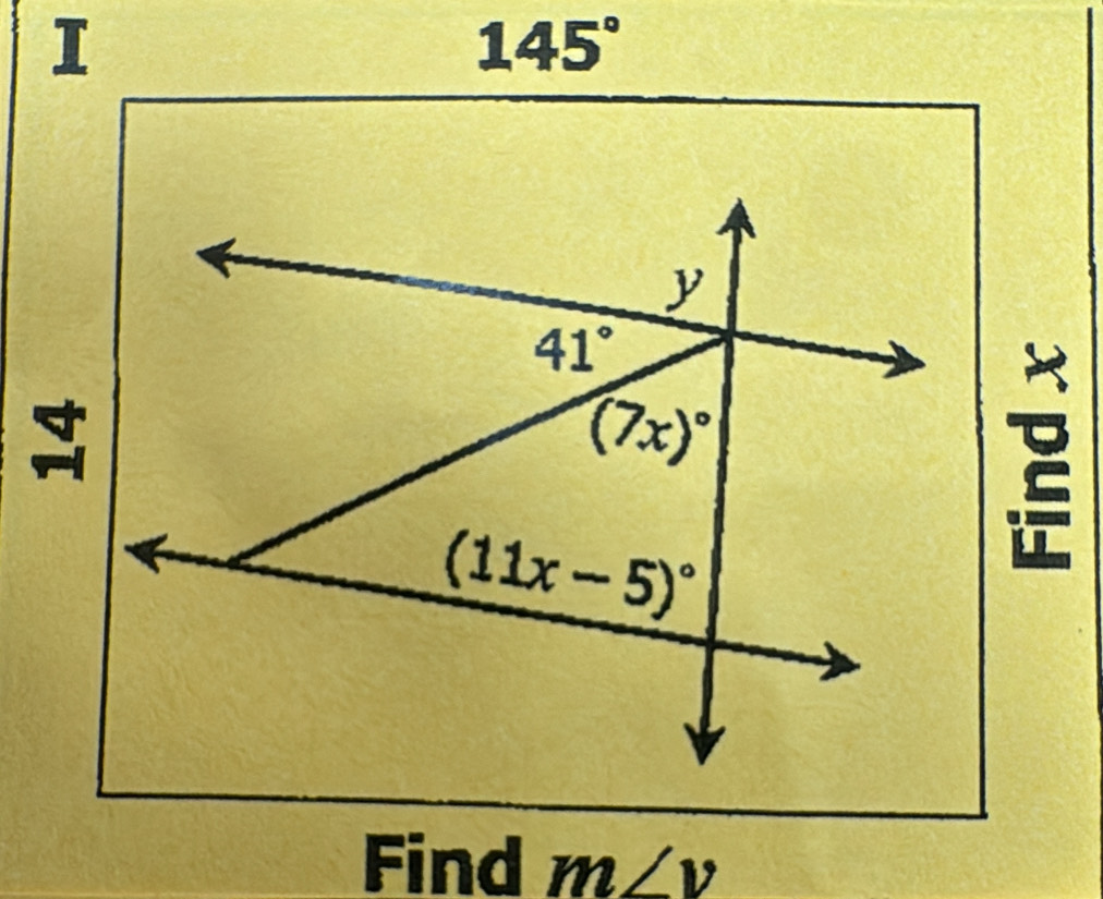 145°

Find m∠ v