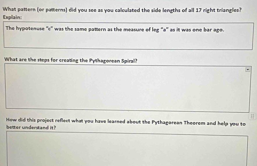 Solved: What pattern (or patterns) did you see as you calculated the ...