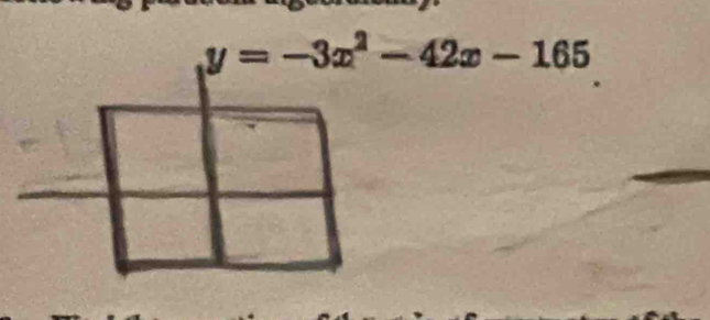 y=-3x^2-42x-165