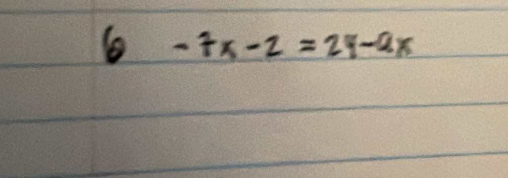 6 -7x-2=29-ax