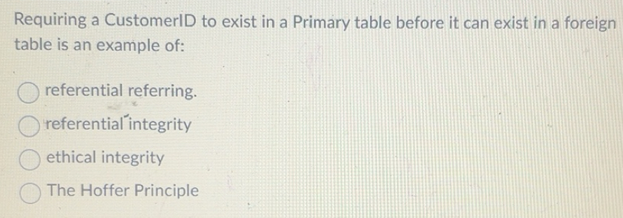 Solved: Requiring a CustomerID to exist in a Primary table before it ...