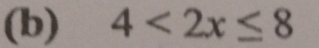 4<2x≤ 8