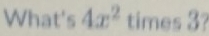 What's 4x^2 times 1)