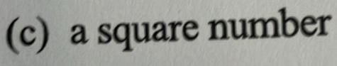 a square number