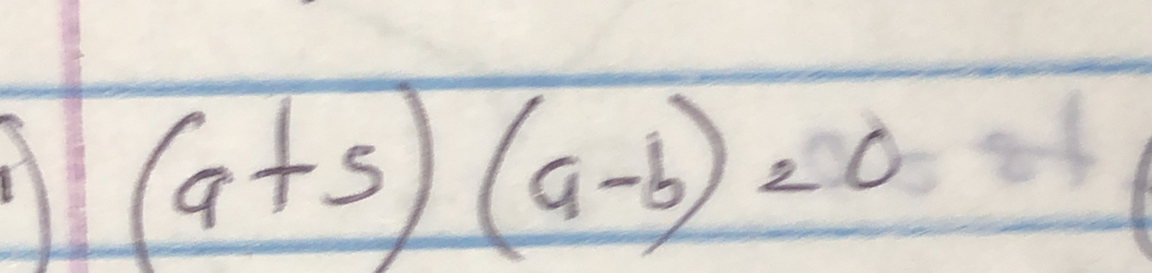 (a+5)(a-b)=0