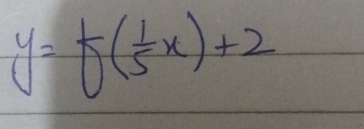 y=f( 1/5 x)+2