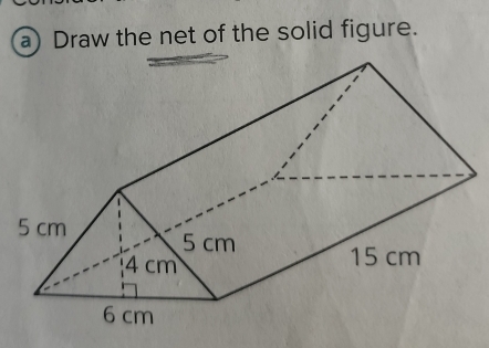 Draw the net of the solid figure.