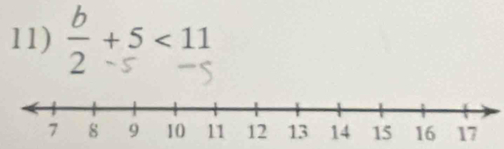 ÷ +5 < 11</tex>