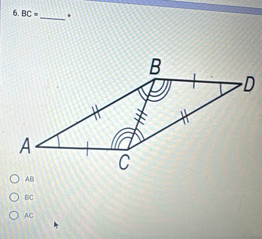 6.BC= *
AB
BC
AC