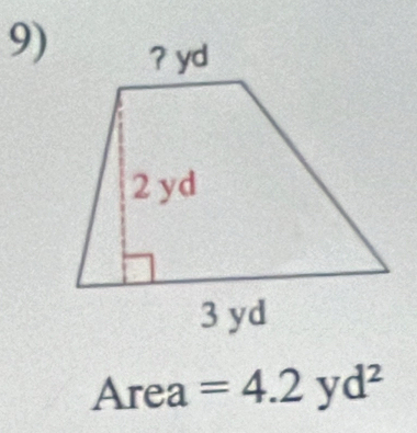 Area =4.2yd^2