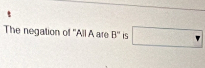 The negation of 'All A are B'' IS □