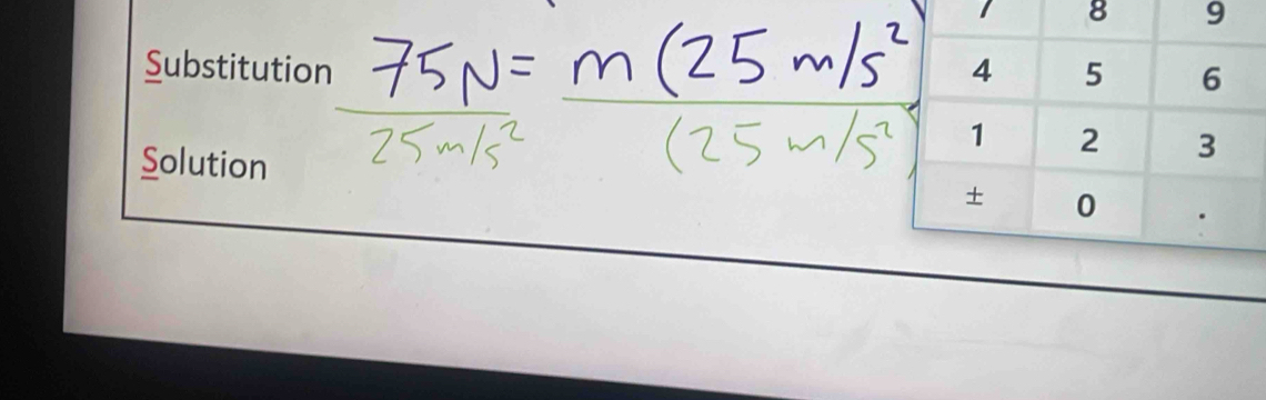 Substitution 
Solution