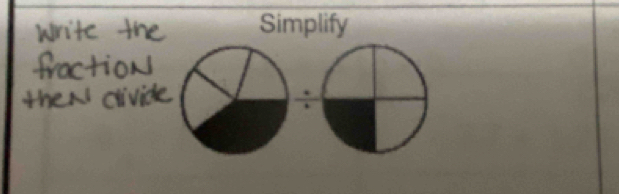 write the Simplify 
fraction 
theN divide