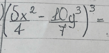 ( 5x^2/4 - 10y^3/7 )^3=