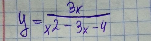 y= 3x/x^2-3x-4 