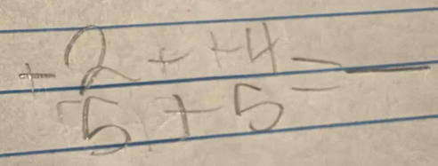  (-2+4+4)/5+5 =frac 