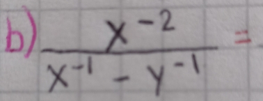  (x^(-2))/x^(-1)-y^(-1) =