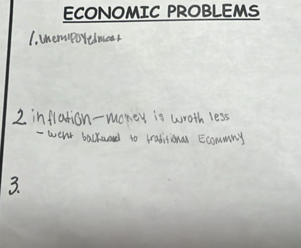 ECONOMIC PROBLEMS