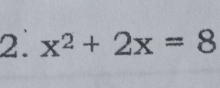 x^2+2x=8