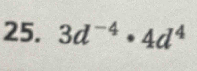 3d^(-4)· 4d^4